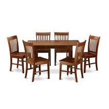 Luxurious Mission Style 7-Piece Wooden Dining Set In Mahogany Finish With - €1.266,80 Luxurious Mission Style 7-Piece Wooden Dining Set In Mahogany Finish With - €1.266,80 EUR