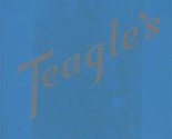  Teagle&#39;s Restaurant Menu on Aurora Avenue in Seattle Washington 1950 - $87.12