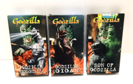 Godzilla Rare (Lot of 3) VHS Collectors Gigan Mechagodzilla - $34.19
