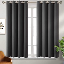 Grommet Thermal Insulated Room Darkening Curtains For Living Room, Set Of 2 - £30.64 GBP