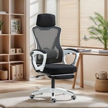 Office Chair With Foot Rest Retractable Footrest, With Adjustable Lumbar... - $99.78