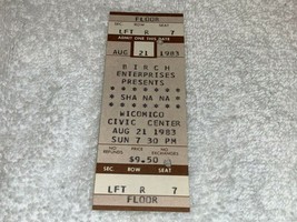 SHA NA NA Original Unused 1983 Concert Ticket Wicomico County Maryland  ... - £6.17 GBP