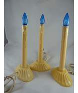 Vtg Christmas Electric Window Candoliers Lot of 3 with 3 blue lights - $16.16 CAD