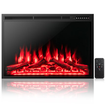 37&quot; Electric Fireplace Insert Heater Log Flame Effect w/ Remote Control 1500W - £321.30 GBP