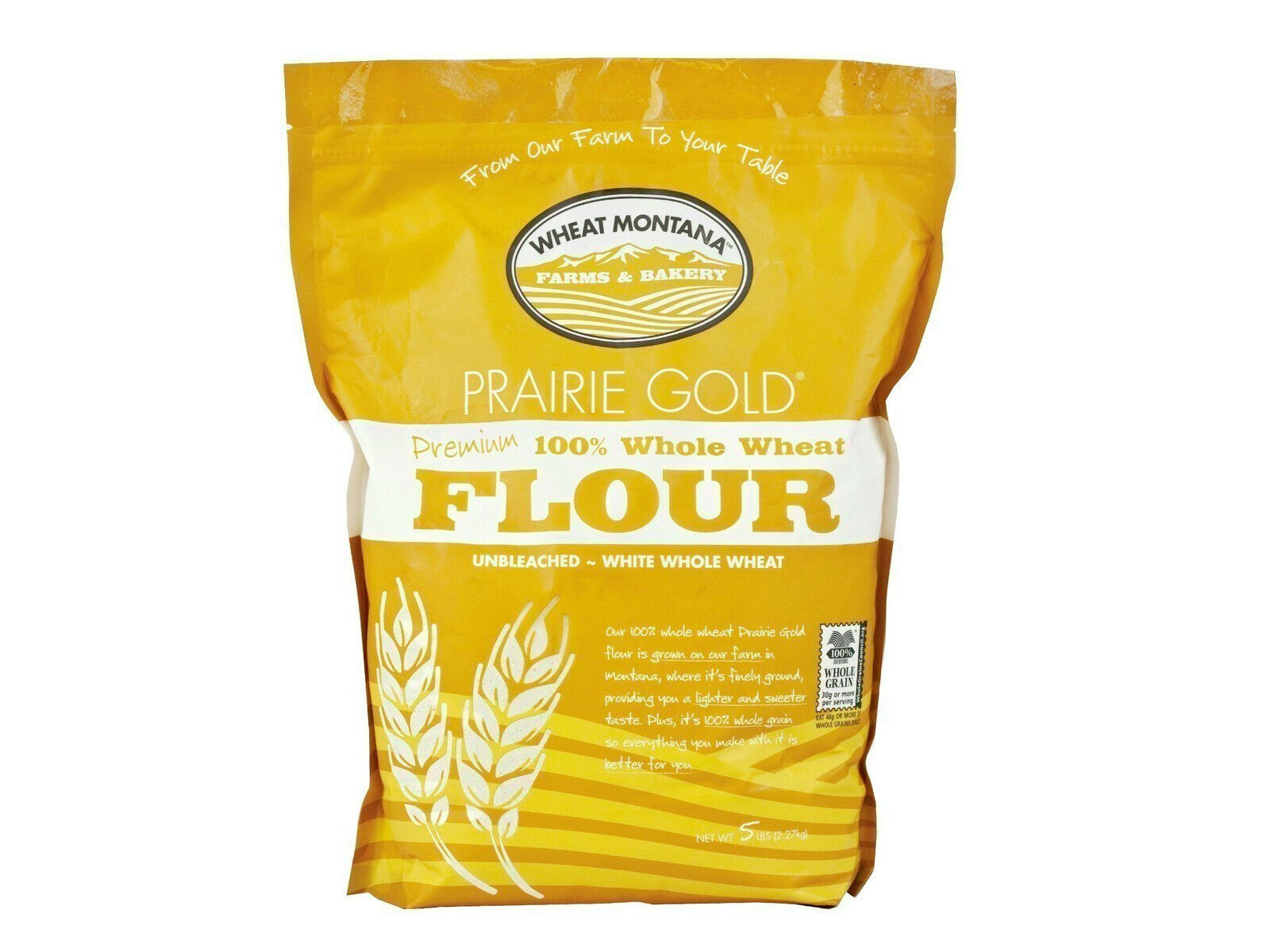 Wheat Montana Prairie Gold 100% White Whole Wheat Premium Flour - $25.69 - $40.54