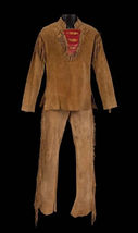 Men&#39;s Leather Buckskin Suit Mountain Man Reenactment Suede Leather Pant &amp; Shirt - £150.56 GBP+