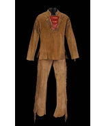 Men's Leather Buckskin Suit Mountain Man Reenactment Suede Leather Pant & Shirt - $187.77 - $232.32