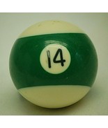 Pool Table Billiard Ball #14 Green Stripe Vintage Replacement Piece - £10.11 GBP