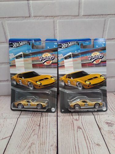 (2 Pack) 2024 Hot Wheels 4/6 Vintage Racing Club 1971 Lamborghini Miura ... - $8.11