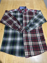 Ivy Crew Classics Men Button Up Shirt Sz L Red Tartan Plaid wrinkle resi... - $286.30 MXN