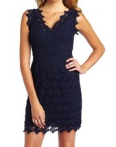 $368 LILLY PULITZER SZ 6 NAVY BLUE REEVE PAPILLON BUTTERFLY LACE DRESS W... - $74.24