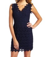 $368 LILLY PULITZER SZ 6 NAVY BLUE REEVE PAPILLON BUTTERFLY LACE DRESS W... - $74.24