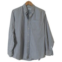 Southern Tide Men&#39;s Button Up Plaid Shirt Striped Long Sleeve Pocket Size M - £15.49 GBP