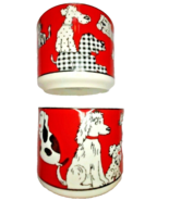 2 Dog Cat Porcelain Coffee Tea Cups Mugs Living Quarters Carson Pirie - £16.35 GBP