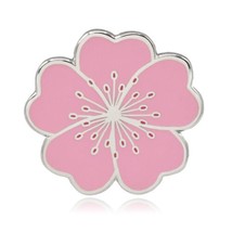 Cherry Blossom Flower Hard Enamel Lapel Pin - £7.96 GBP