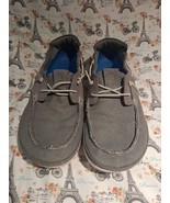 Clarks Collection Men’s 7.5  Canvas Slip On Boat Shoes Loafers Gray - $27.23 CAD