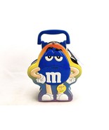 M&amp;Ms Metal Lunch Box, Plastic Handle, Blue Peanut Character, Vintage 2004 - $19.89 CAD