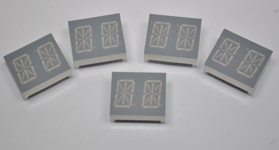 Lot of 5 Para Light Common Cathode Super Red Dual Alpha Numeric Display ... - $19.79