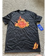 Ultra Game Los Angelos LA Lakers Flames NBA Men’s Black Shirt Sports Siz... - €21,47 EUR