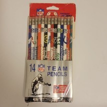 Vintage 14 NFL Team Pencils Sealed Wrapper NFC Empire Pencil USA New - $29.69