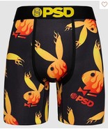 PSD Playboy Bunny Ears Flames Black Mesh Front & Back Boxers Mn's XXL NIP - $23.99