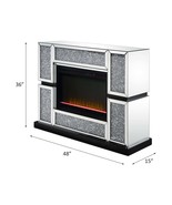 Noralie 48&quot; Fireplace, Mirrored &amp; Faux Diamonds - $23,819.34 MXN