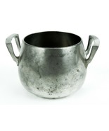 Vintage Pewter Sugar Bowl, Plymouth Pewter 83422, 2 Squared Handles, #PW... - $275.58 MXN