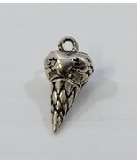 *B) Vintage Miniature Ice Cream Cone Sterling Silver 925 Charm - £7.90 GBP