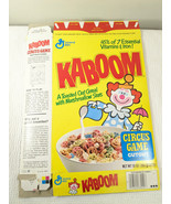 Vintage General Mills Kaboom Cereal box Circus Game cutout GM kids clown... - $255.00