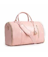 Pink New Design Leather 2 in 1 Convertible Folding Shoes Compartment Lug... - $76.35 CAD
