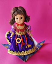 Madame Alexander 8&quot; Gypsy of the World Doll #28570 No box Purple Dress Gold Trim - £22.11 GBP
