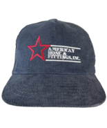 VTG &quot;AMERICAN HOSE &amp; FITTINGS, INC&quot; Blue Corduroy Snapback Hat  - $12.82