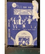 ALLMAN BROTHERS - MAY 26, 1979 ORIGINAL USED CONCERT TOUR CLOTH BACKSTAG... - £15.80 GBP