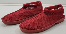 Jackie Women Red Woven Shoe Slipper XL Rubber Soles - $110.31 MXN