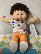Vintage Cabbage Patch Kid Play Along Boy PA-5 2004 Brown Curly Hair Blue... - £195.84 GBP