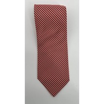 Vintage Lauren Ralph Lauren Neck Tie Red Gray Striped 3.5” Wide 57” Long... - $26.91