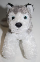 Aurora World Siberian Husky Puppy Dog 6&quot; Plush Mini Flopsies Stuffed Soft Toy - £10.79 GBP