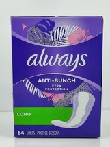 Always Anti-Bunch Extra Protection Long Daily Liners Pads Unscented 54 C... - $9.89