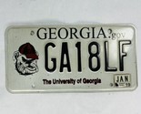 University of Georgia Bulldogs License Plate  #  GA18LF Bent Not Flat - $19.99