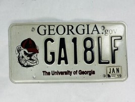 University of Georgia Bulldogs License Plate  #  GA18LF Bent Not Flat - £15.61 GBP