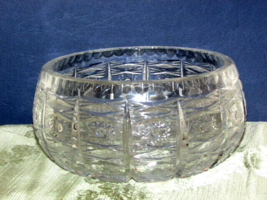 clear GLASS BOWL 3&quot; tall 6.5&quot; top diameter (hall) - £7.98 GBP