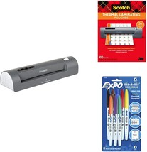 Scotch Thermal Laminator And Pouch Bundle, Expo Vis-A-Vis Wet-Erase, Pack. - £58.20 GBP