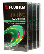 4 Fuji HQ T-120 6 Hour High Quality Blank VCR Record Video Cassette Brand New - £9.30 GBP