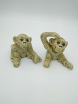 Vintage Salt and Pepper Shaker Grey Monkey w corks - £5.21 GBP