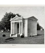 Cemetery Crypt Mausoleum Tombstone Architecture 1899 Victorian Art Desig... - €21,44 EUR