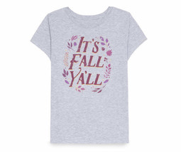 NEW Womens &quot;It&#39;s Fall Y&#39;all&quot; Graphic Tee sz S or L ladies t-shirt gray s... - $9.95