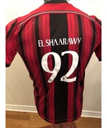 MENS Size 28 A.C. Milan Button Up Soccer Football Jersey Elshaarawy #92 - $40.60 CAD