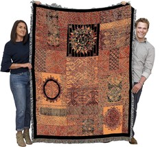 Guatemala Tapestry Blanket - Central America Gift Throw Woven From Cotton - Made - $77.93