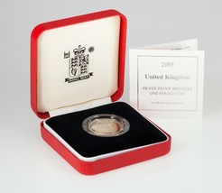 2003 Grande-Bretagne Argent Un Livre Preuve Piefort Pièce de Monnaie, Km... - €105,51 EUR