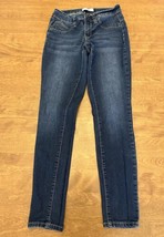 Royalty For Me Mid Rise Skinny Stretch Whisper Dark Wash Blue Jeans Sz 4 Womens - £12.42 GBP
